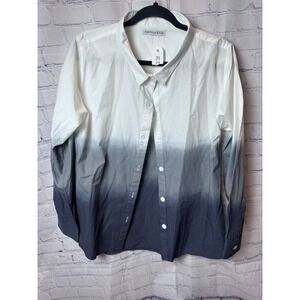 Snapdragon & Twig Ombre Button Down Shirt Casual Cotton Small